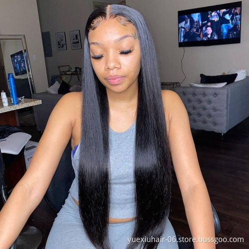 Wholesale Human Hair Wig Vendor Malaysian Silky Straight Wave Lace Front Wigs For Women